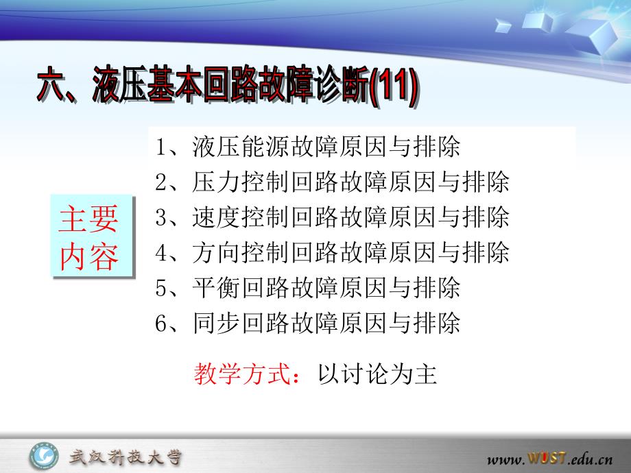 六、液压基本回路故障诊断--使用版_第1页