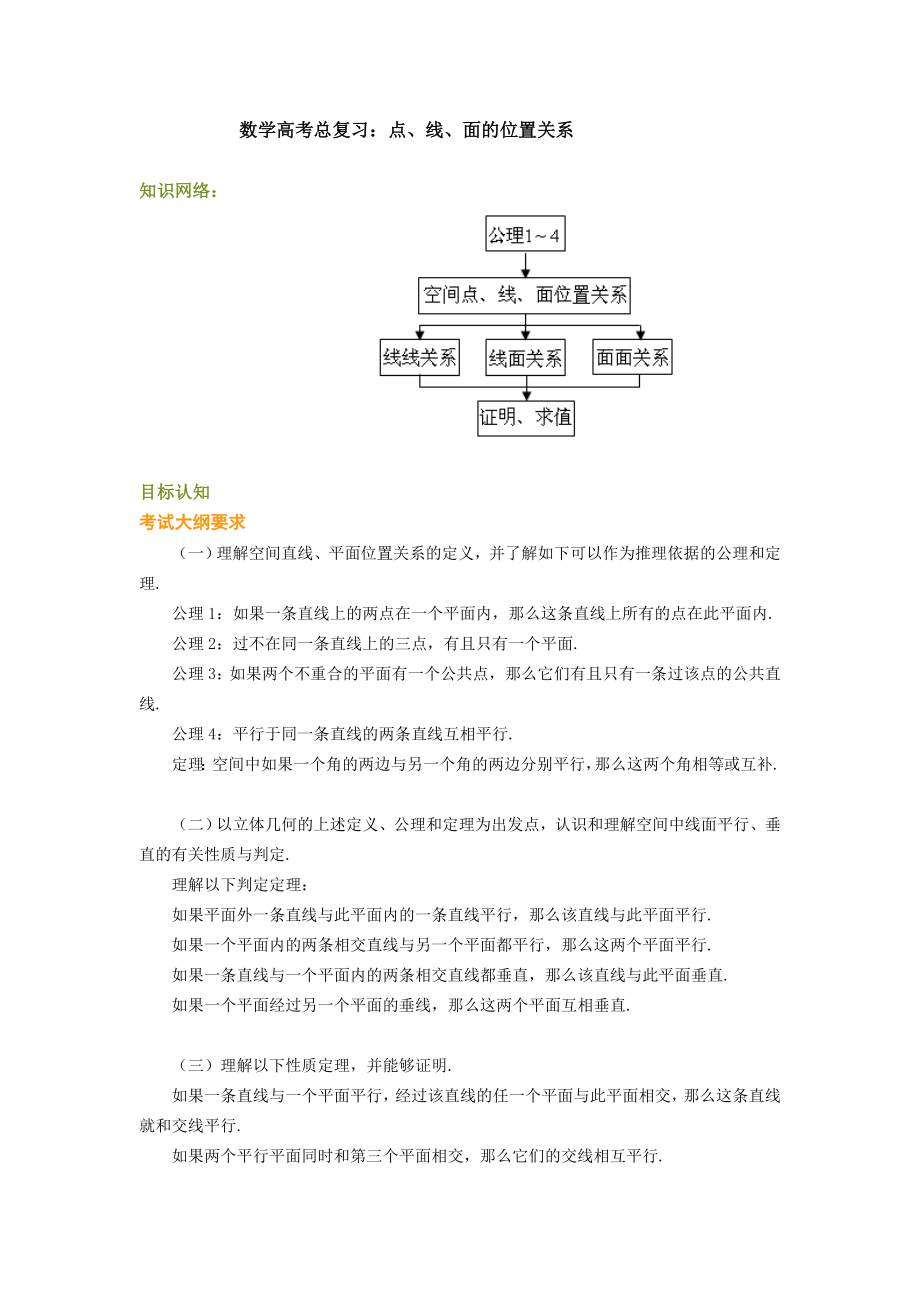 點、線、面的位置關(guān)系 (2)_第1頁