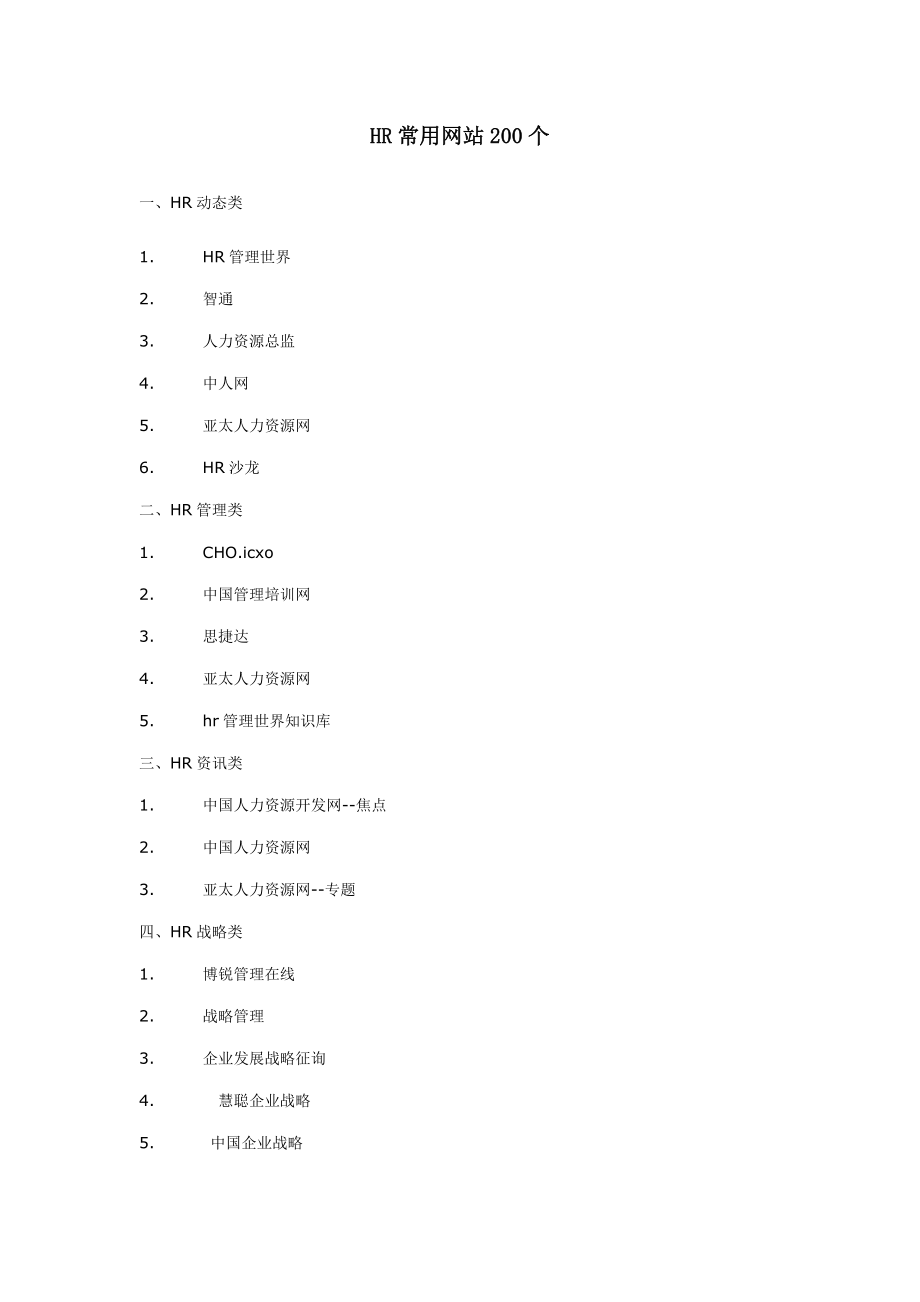 200个-HR常用网站_第1页