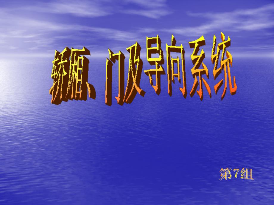 轿厢、门及导向系统_第1页