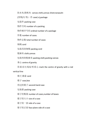 包裝類中英文詞匯簡(jiǎn)編