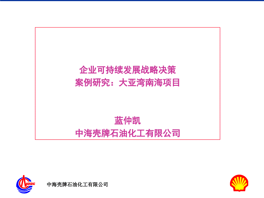 大亚湾南海项目-Presentationtitle51316_第1页