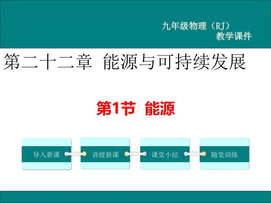 人教版初中三年级下册物理-第二十二章-能源与可持续发展-22.1《能源》教学ppt课件_第1页