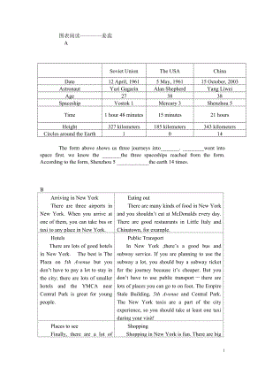 中考英語閱讀理解 圖表類 qd392014