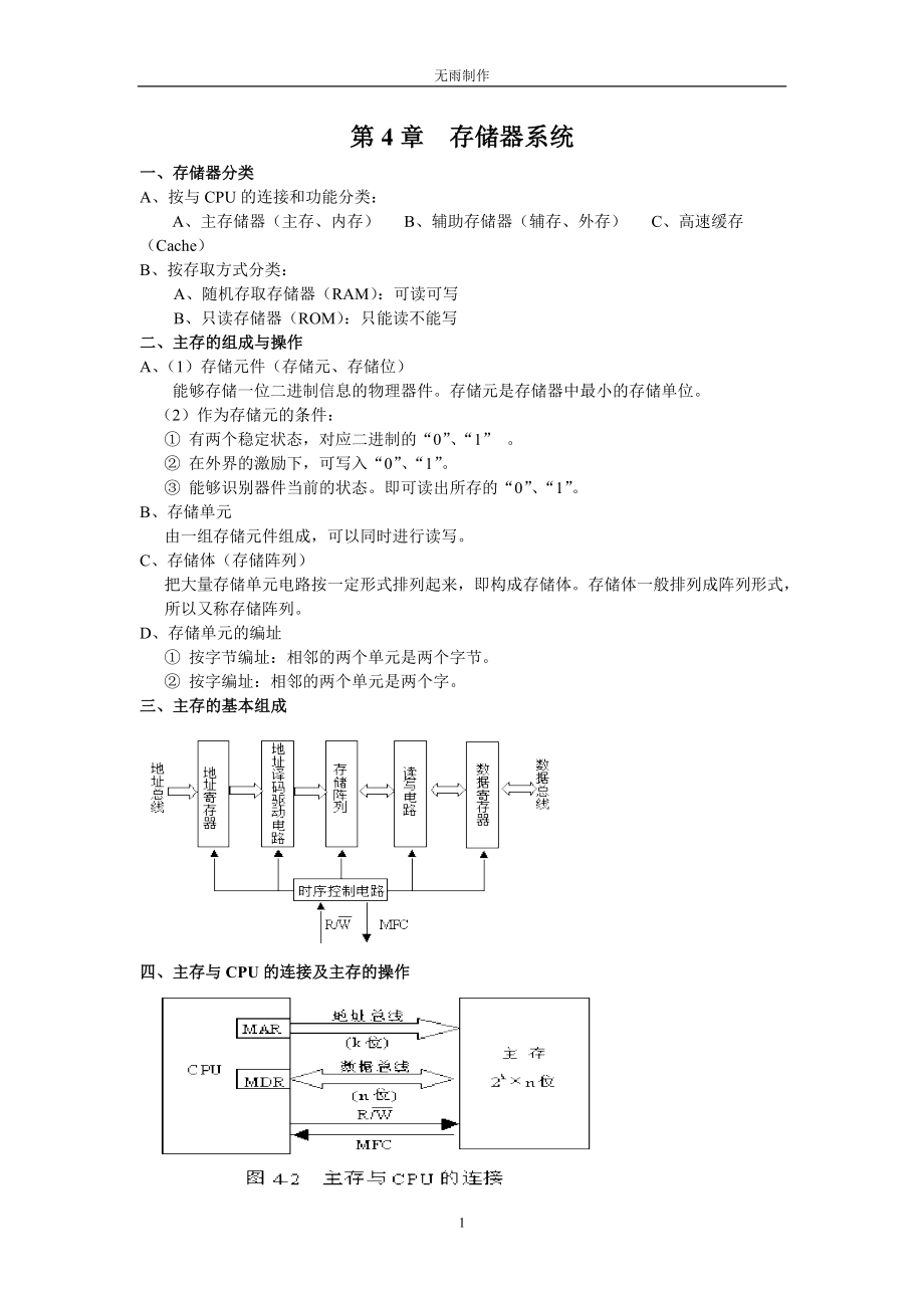 第4章存儲器系統(tǒng)_第1頁