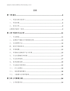 芜湖光伏照明技术研发项目商业计划书（范文参考）