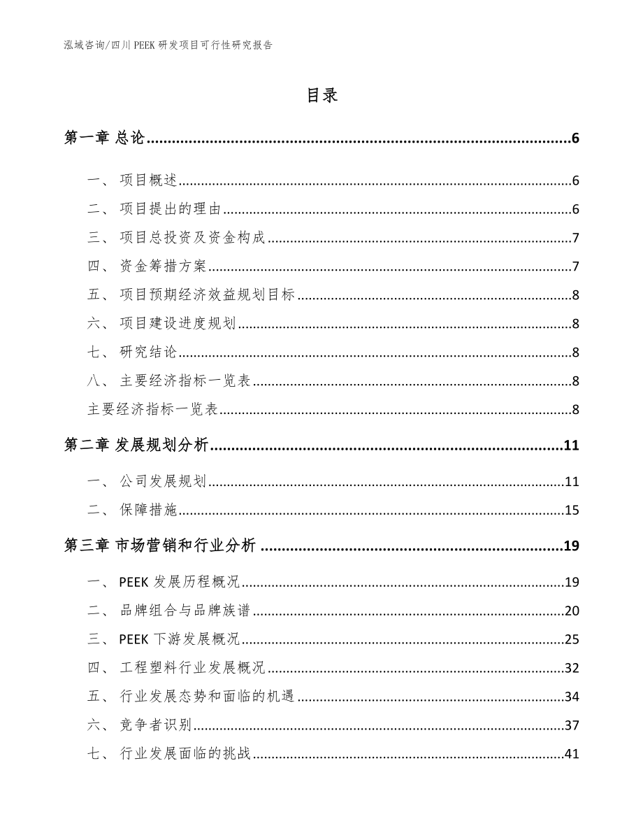 四川PEEK研发项目可行性研究报告（模板范文）_第1页