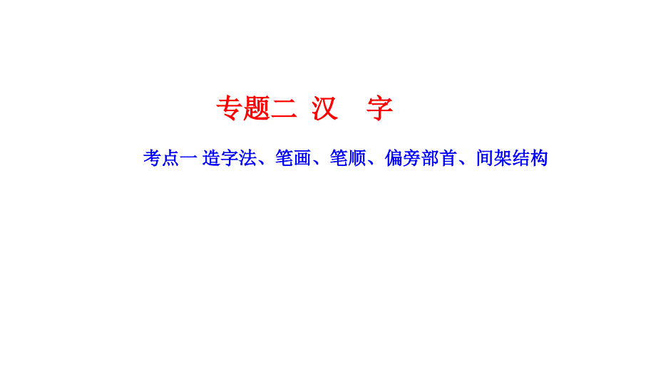 部编版小学语文六年级毕业复习专题二-汉字课件_第1页