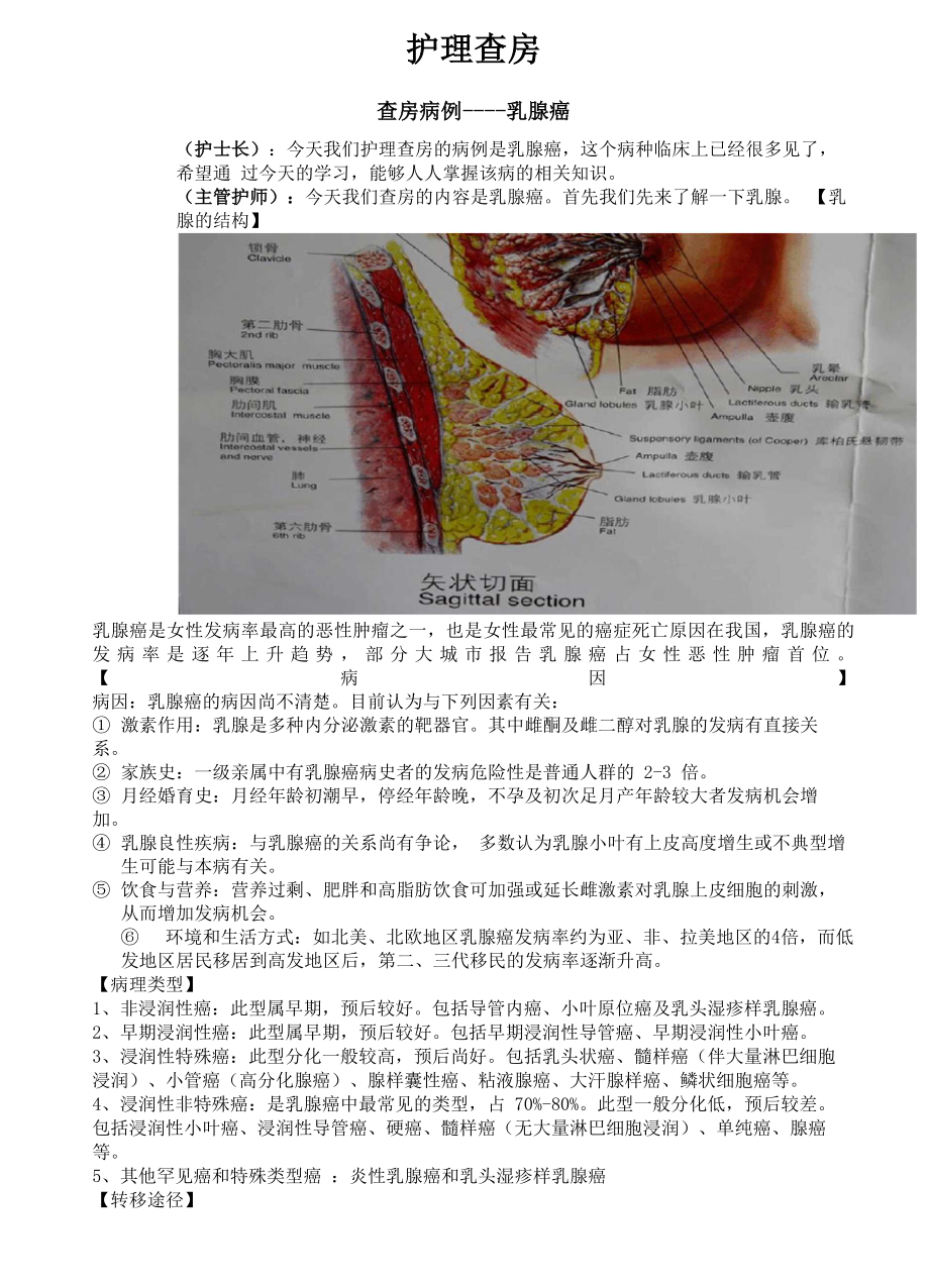 乳癌的护理查房_第1页