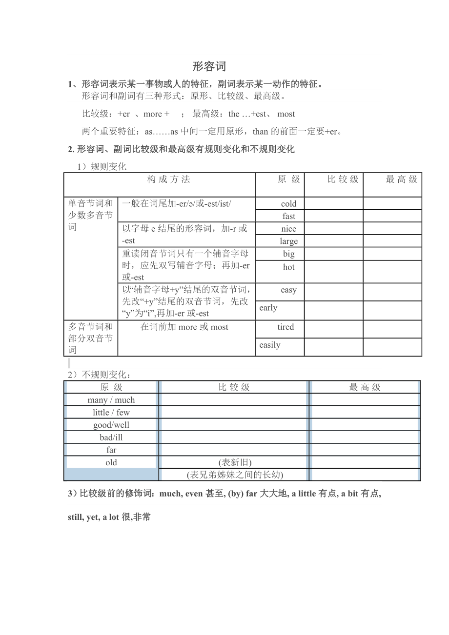 形容词比较级和最高级_第1页