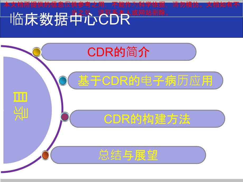 临床数据中心CDR培训课件_第1页