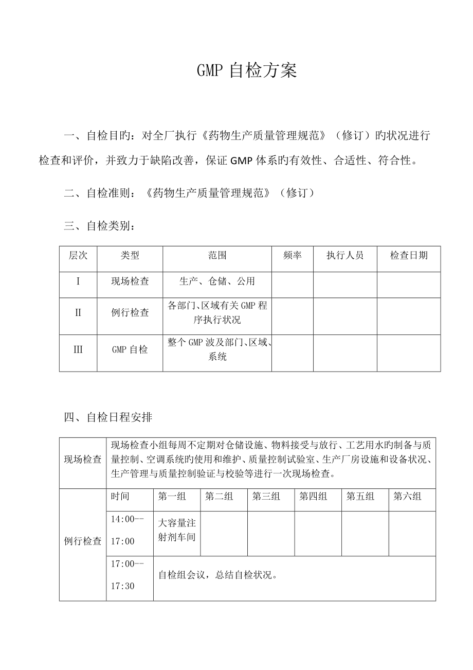 2023年GMP自检方案_第1页