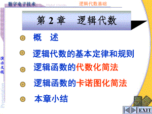 数字电子技术：第2章 逻辑代数