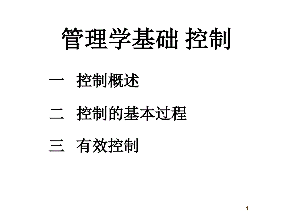 控制过程与有效控制管理学基础cbok_第1页