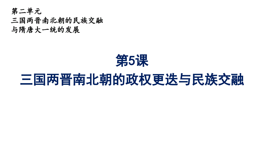 历史三国两晋南北朝的政权更迭与民族交融1课件_第1页