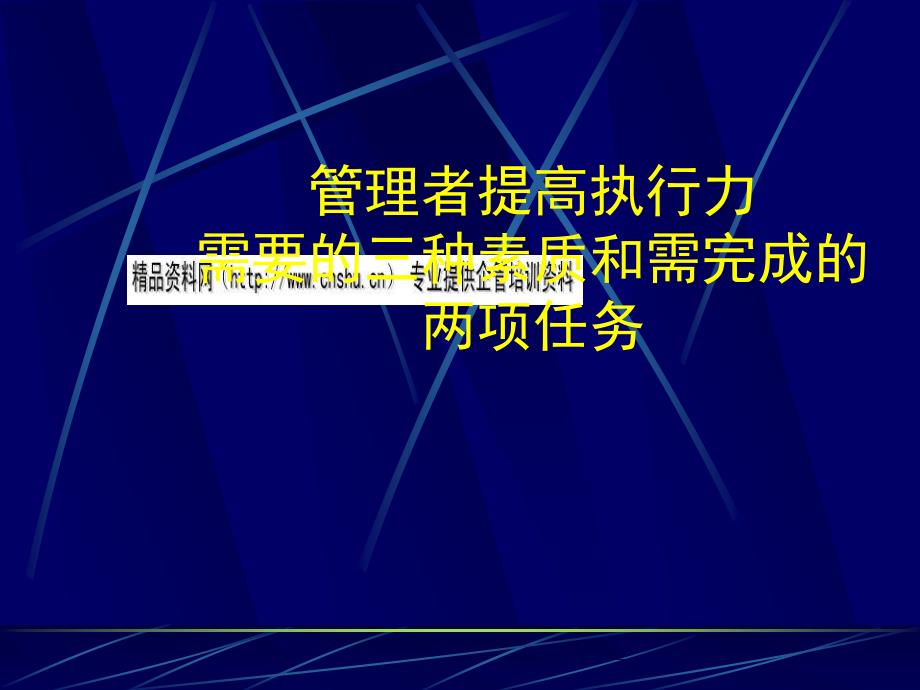 管理者提高执行力需要的三种素质与完成两项任务brep_第1页