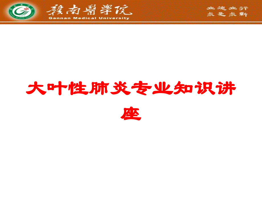 大叶性肺炎专业知识讲座培训课件_第1页