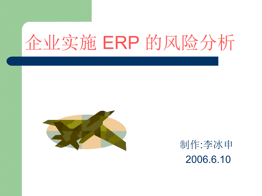 ERP 实施风险风析--李冰申5297_第1页