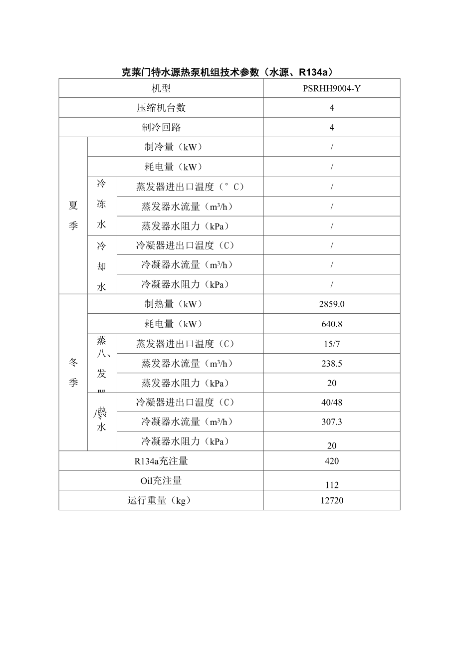 克莱门特水源热泵新参数_第1页