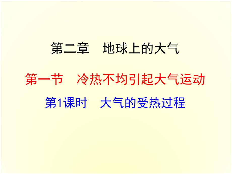 第一节--冷热不均引起大气运动课件_第1页