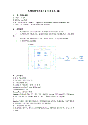 免費(fèi)快遞查詢(xún)接口文檔