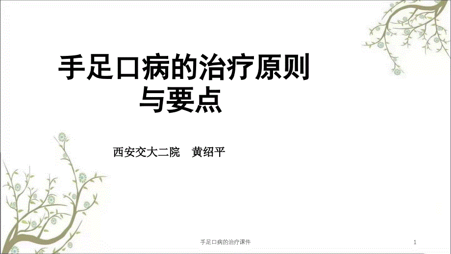 手足口病的治疗课件_第1页