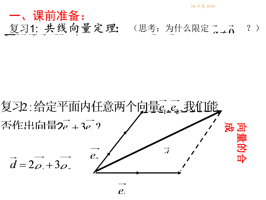 平面向量基本定理公开课课件共张_第1页