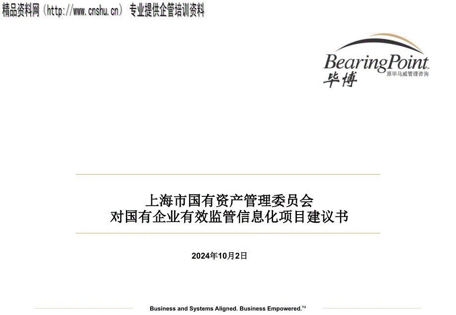 上海市国有资产管理委员会对国有企业有效监管信息化项目建议书36469_第1页