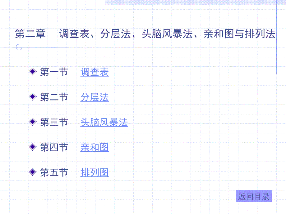 统计方法(8-2)_表、分层法、头脑风暴、亲和图、排列图_第1页