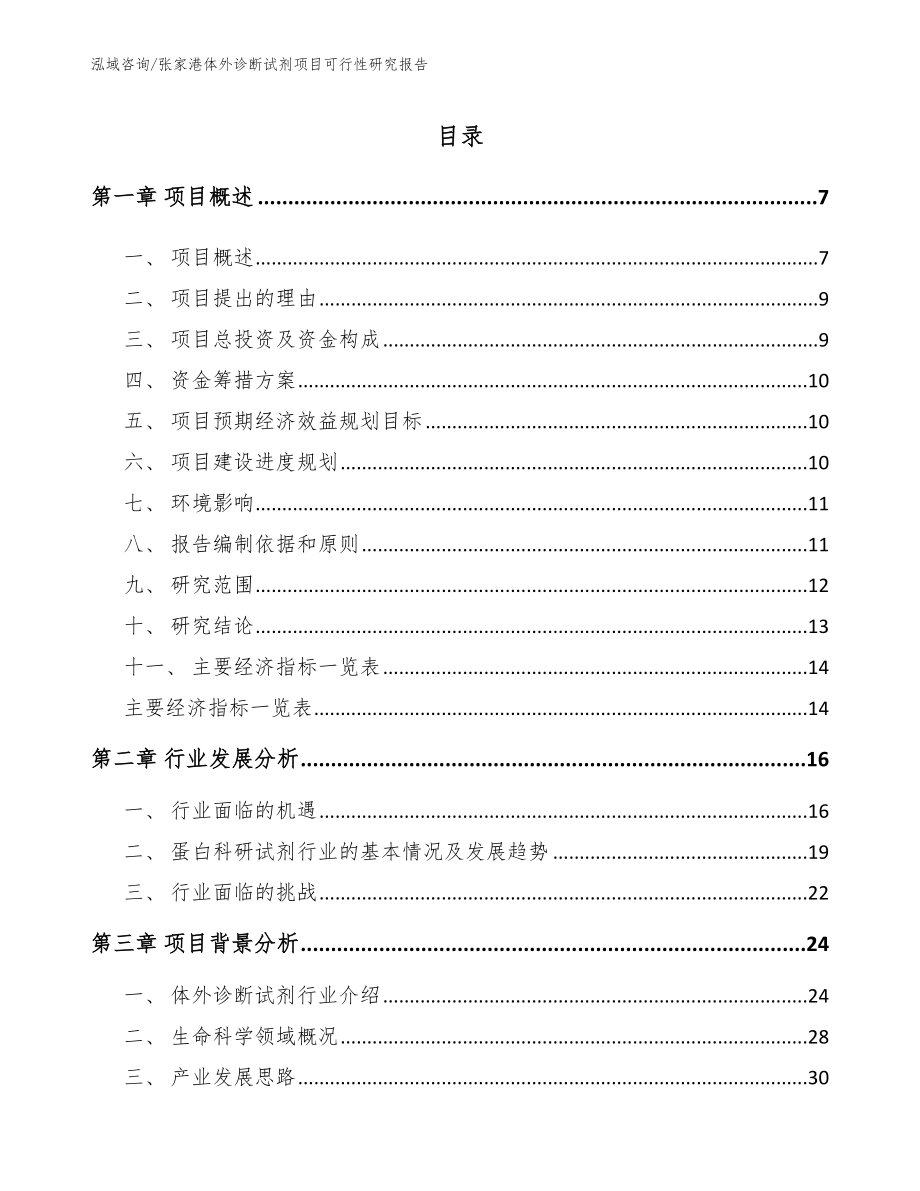 张家港体外诊断试剂项目可行性研究报告_第1页