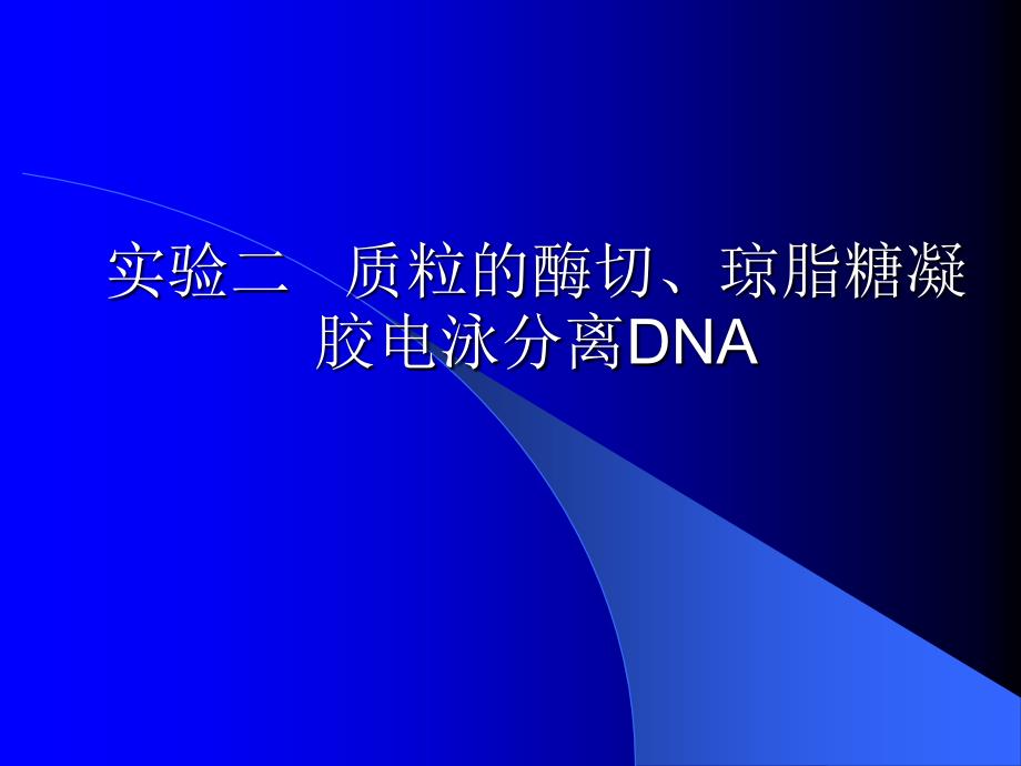 质粒的酶切—_琼脂糖凝胶电泳分离DNA_第1页