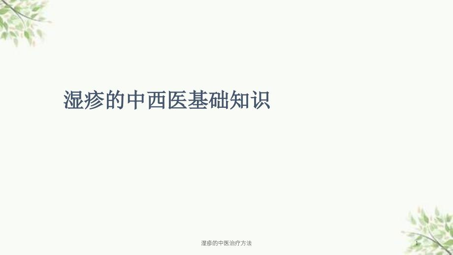 湿疹的中医治疗方法课件_第1页