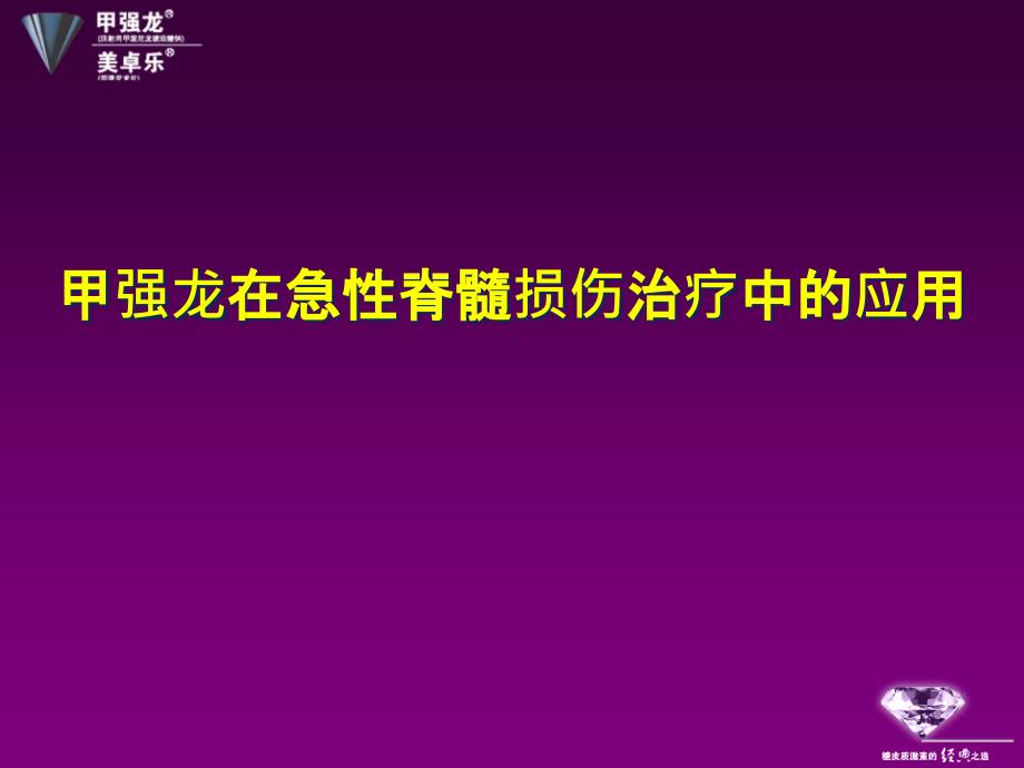 甲强龙在急性脊髓损伤中的作用课件_第1页