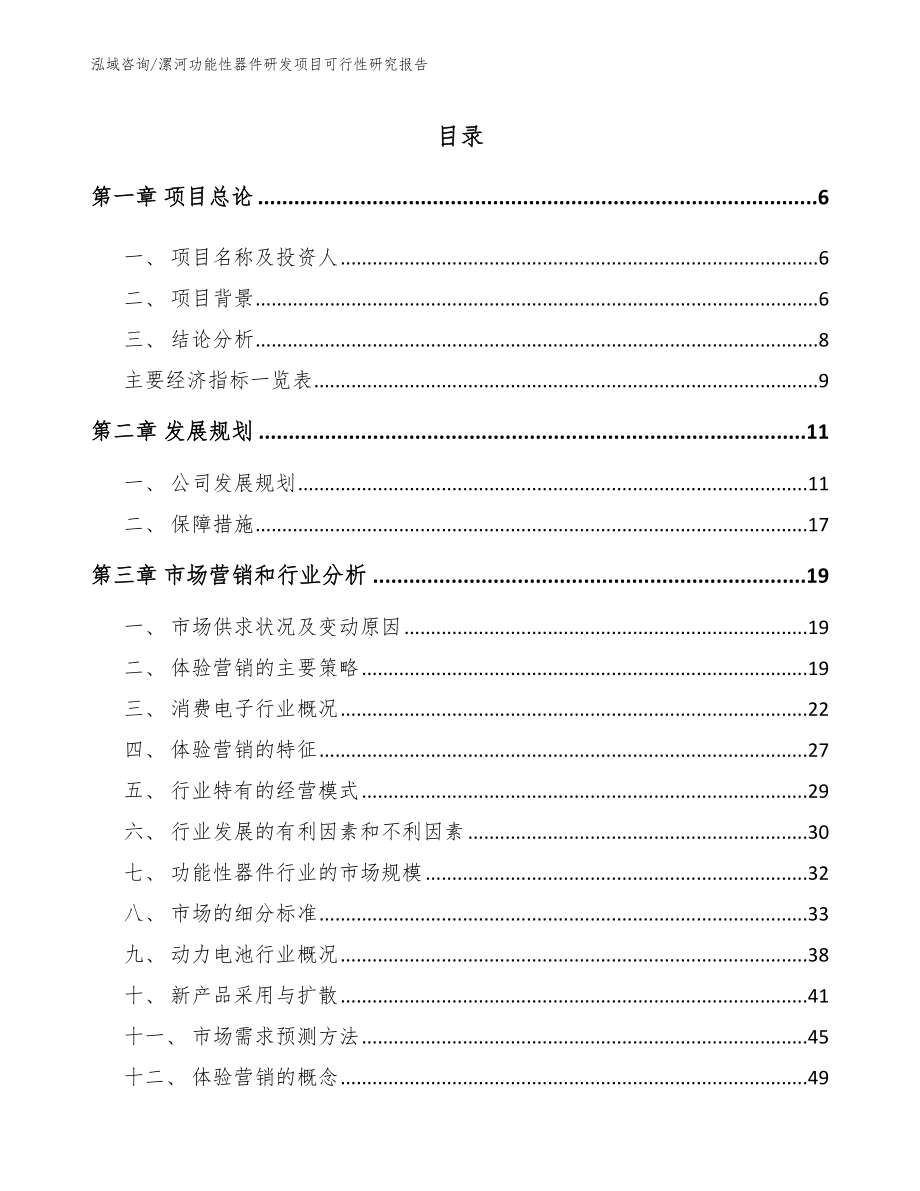 漯河功能性器件研发项目可行性研究报告范文_第1页