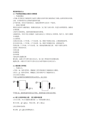 材料力學(機械工業(yè)出版社)知識小結：第四章 彎曲內力