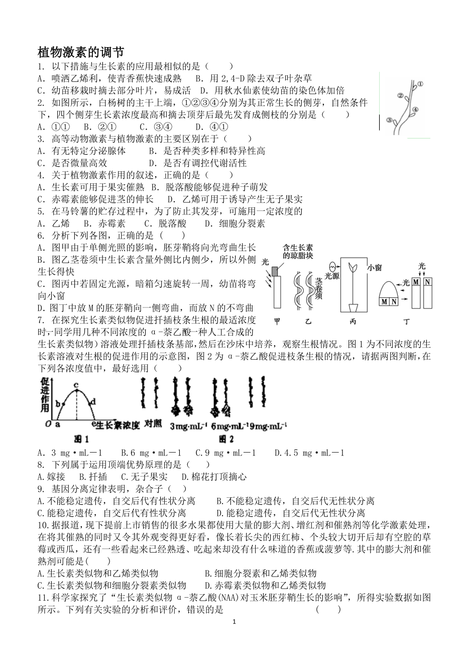 植物激素 Microsoft Word 文檔_第1頁(yè)