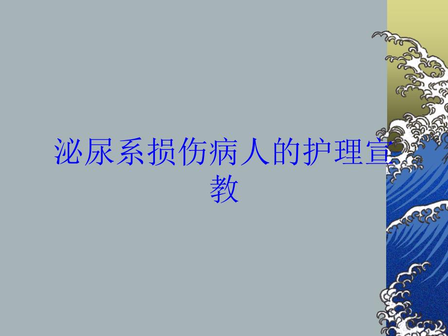 泌尿系损伤病人的护理宣教培训课件_第1页