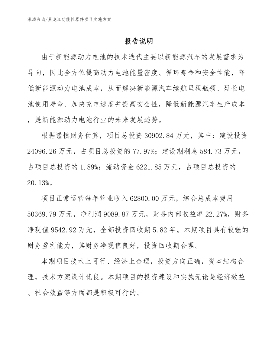黑龙江功能性器件项目实施方案_第1页