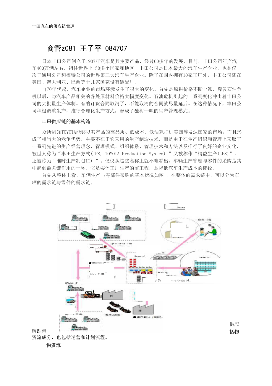 丰田汽车的供应链管理供应链_第1页