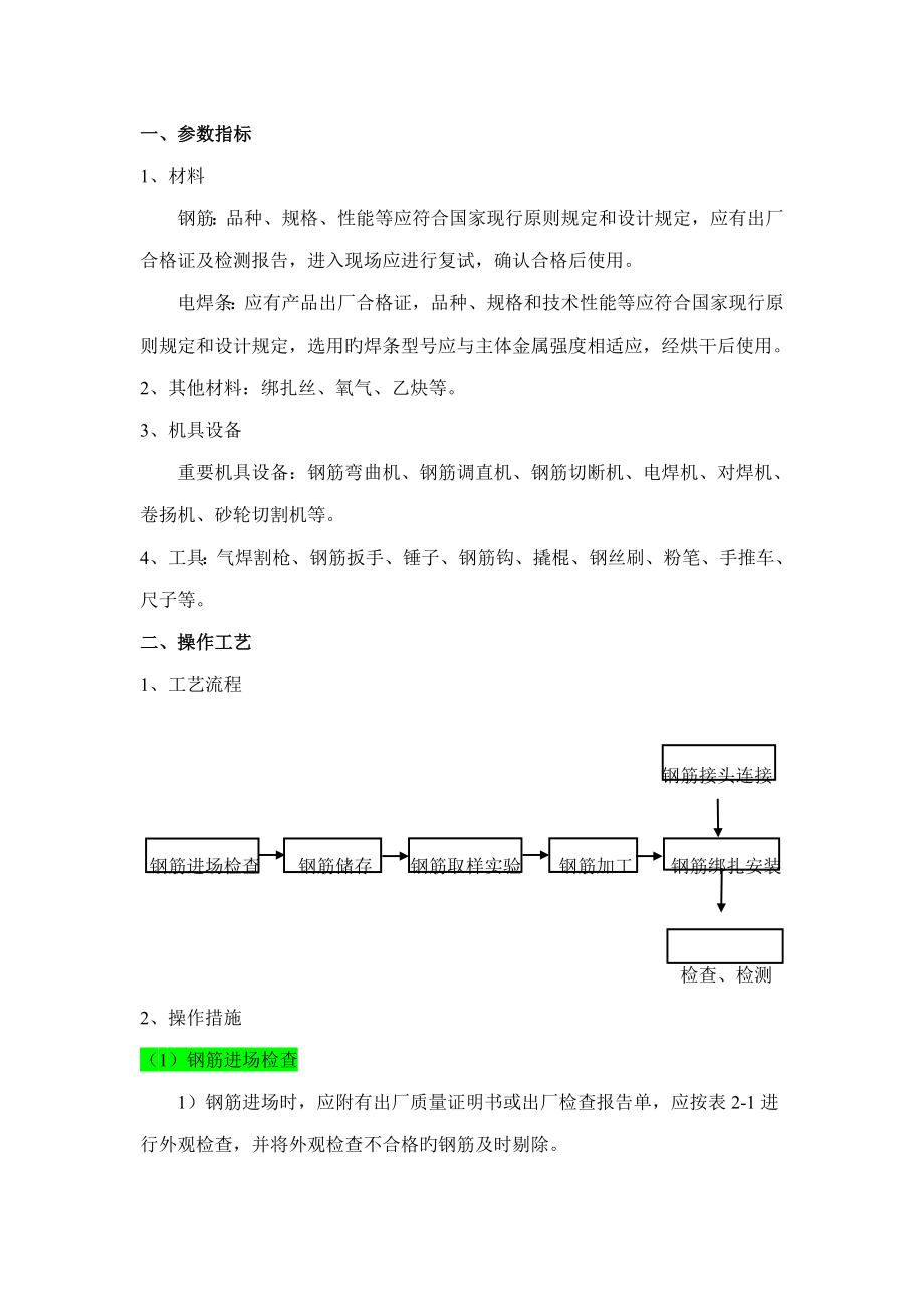 钢筋重点标准化操作实施标准细则_第1页