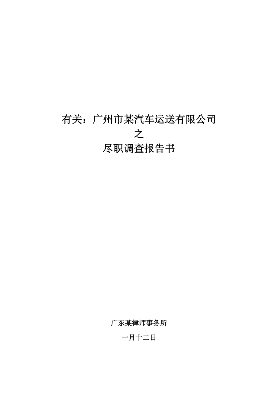 尽职详细调查汇总报告huangxiaoxin_第1页
