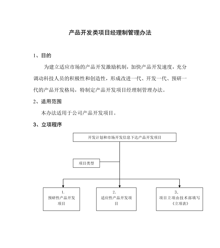 产品开发类项目经理制管理办法_第1页