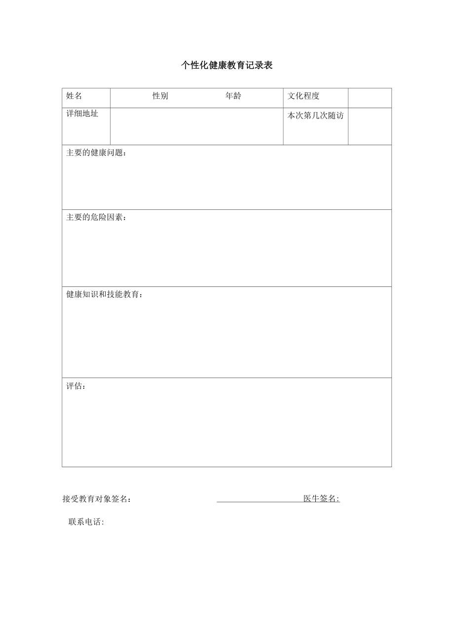 个性化健康教育_第1页