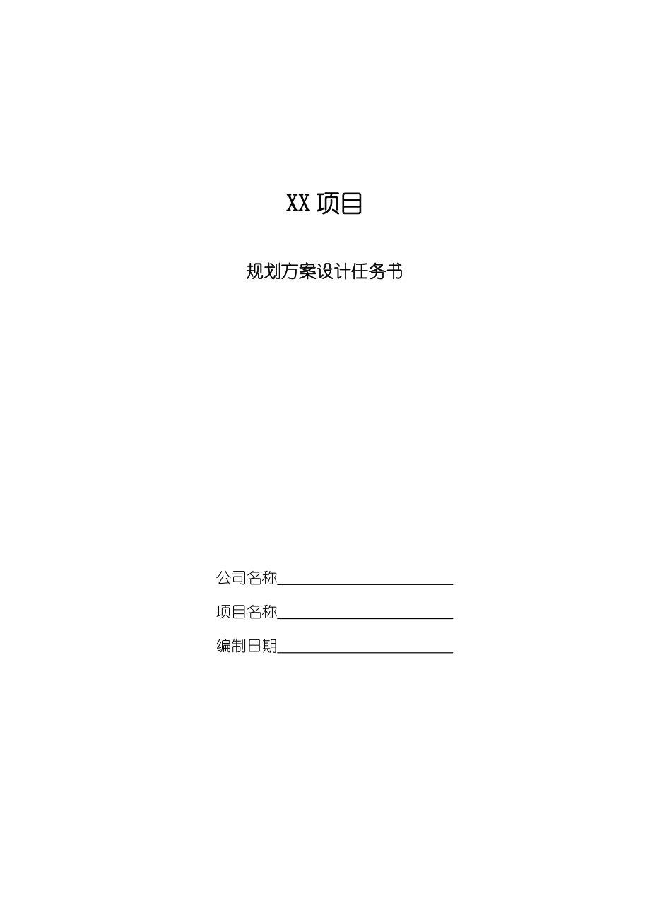 重点规划专题方案设计综合任务书模板(2)_第1页