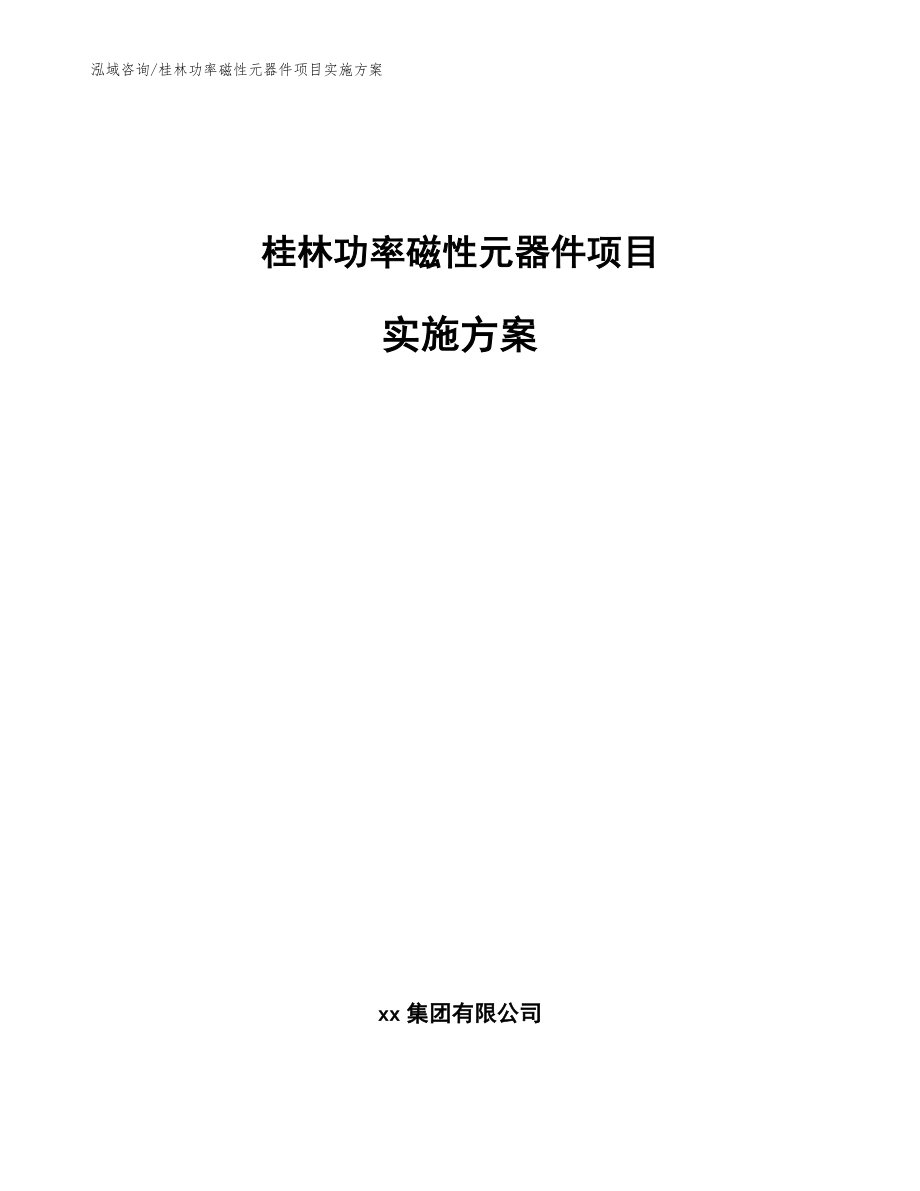 桂林功率磁性元器件项目实施方案（范文）_第1页