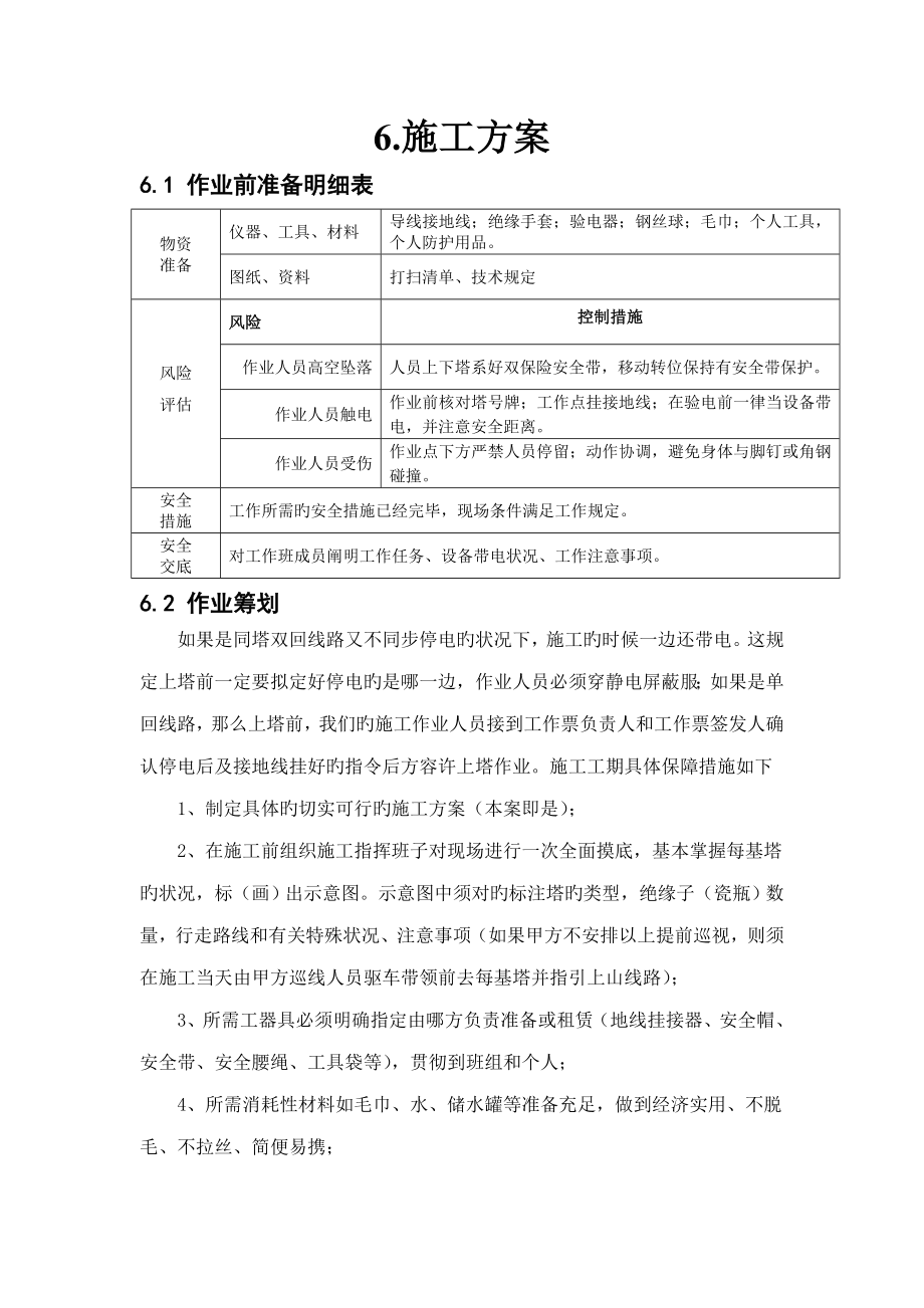 变电站设备清扫绝缘子清扫清污施工方案_第1页