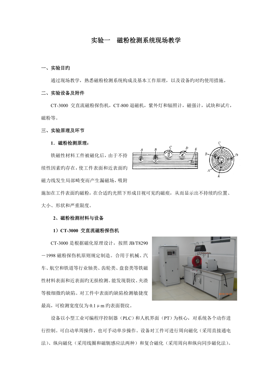 磁粉检测试验基础指导书_第1页