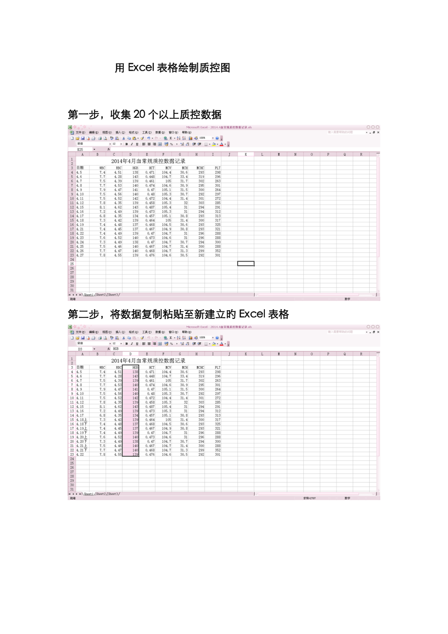 Excel做质控图教程图片