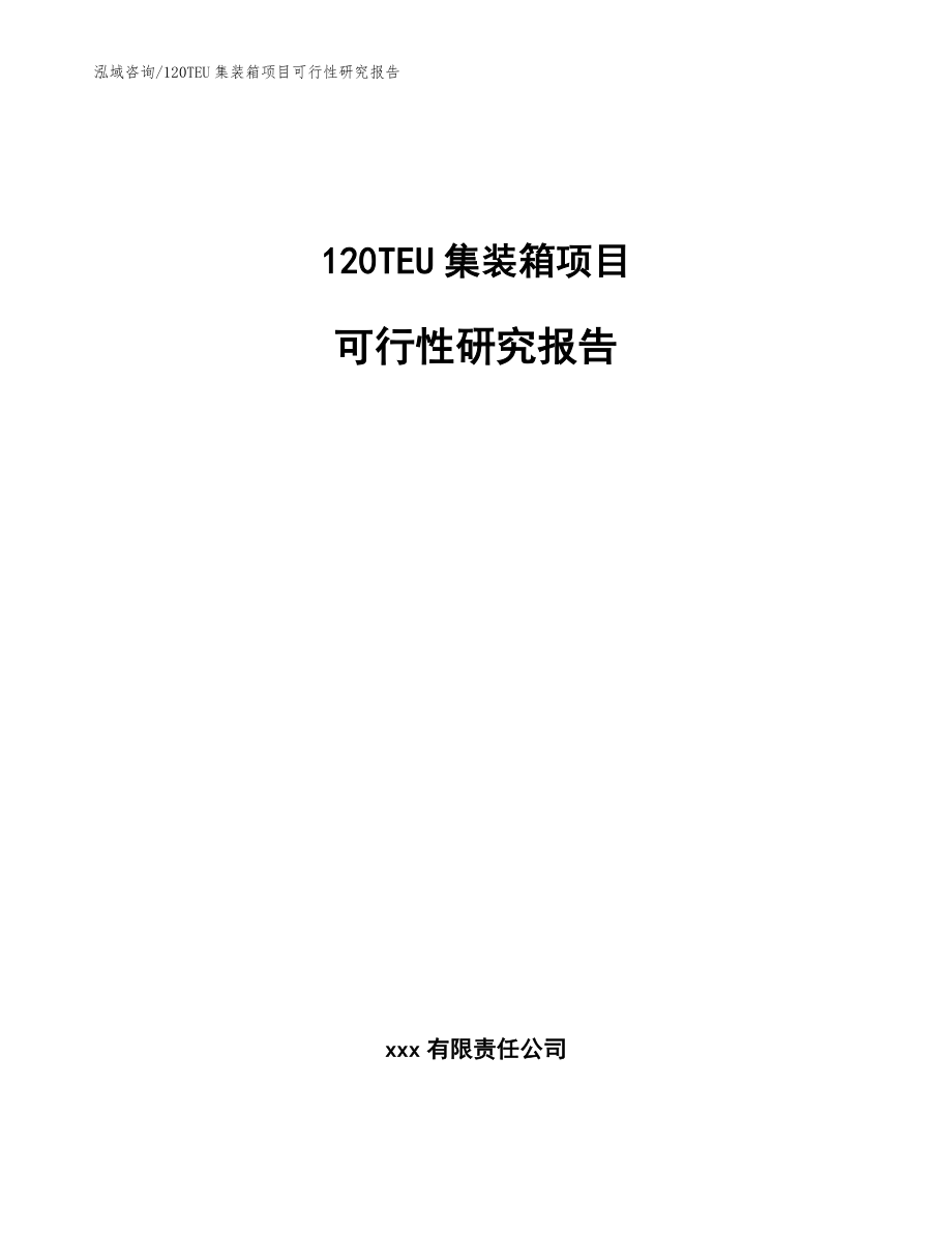 120TEU集装箱项目可行性研究报告_第1页