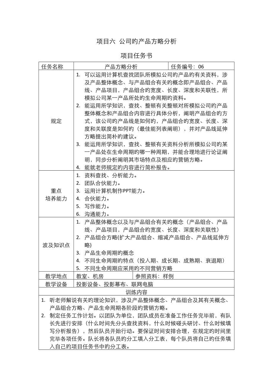 市场营销项目六_第1页